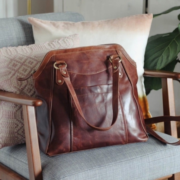 The Leather Shop - Chelsea Large Brown Tote - Picture 1 of 6